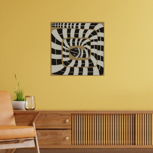 Poster Abstrato de Diversão com Cobra liso e crua neutro