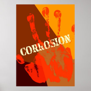 Poster Abstrato de engraçada corrosão