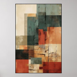 Poster Abstrato de Equilíbrio Linear e Formulário