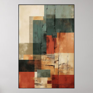 Poster Abstrato de Equilíbrio Linear e Formulário