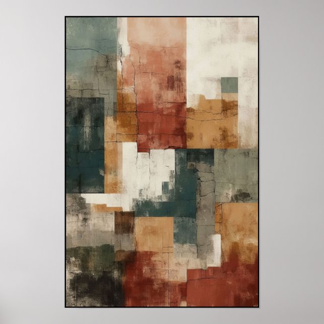 Poster Abstrato de Equilíbrio Linear e Formulário (Frente)