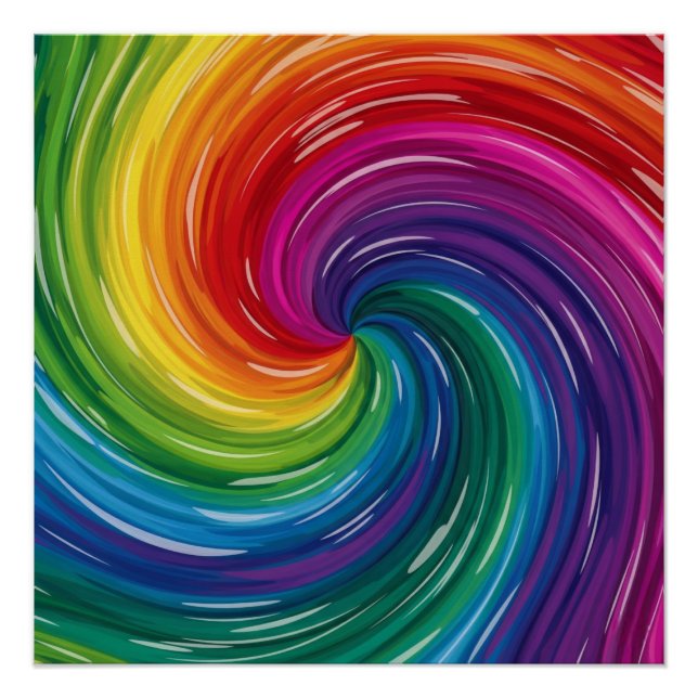 Pôster Abstrato de espiral vibrante (Frente)