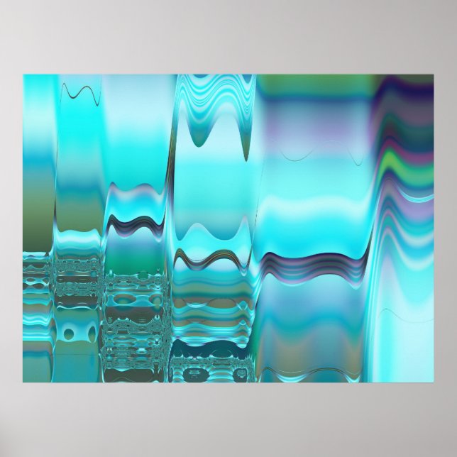 Poster Abstrato de Esqui (Frente)