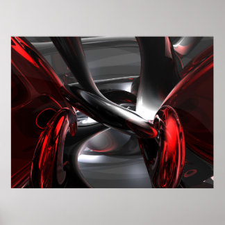 Poster Abstrato de feridas profundas