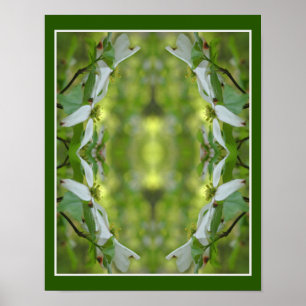 Poster Abstrato de Flor de Lenha Selvagem