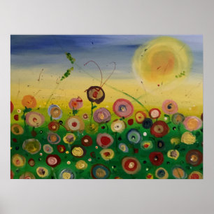 Poster Abstrato de flores