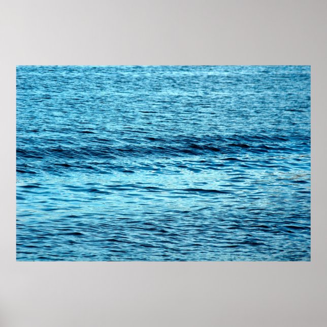 Poster Abstrato de fundo de onda de água azul abstrato, a (Frente)