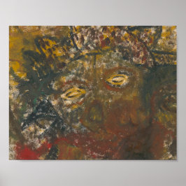 Poster Abstrato de Halloween Scary Zombie Ghost