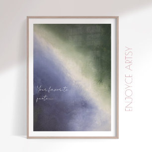 Poster Abstrato de inverno russo pintando moody wall art