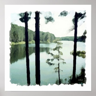 Pôster Abstrato de Lakeview