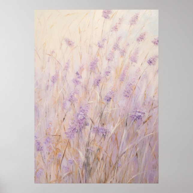 Poster Abstrato de lavanda (Frente)