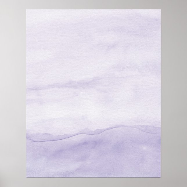 Poster Abstrato de Lavanda de Coloração de Água do Ombre  (Frente)