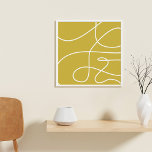 Poster Abstrato de Linha Contemporânea Art Boho Mostarda<br><div class="desc">Abstrato de Linha Contemporânea Art Boho Mostarda Amarelo Poster</div>