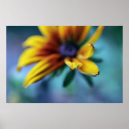Poster Abstrato de Macro Flor Amarelo Rudbeckia