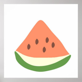 Poster abstrato de melancia