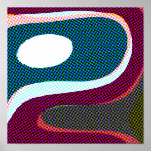 Poster Abstrato de onda colorida 612