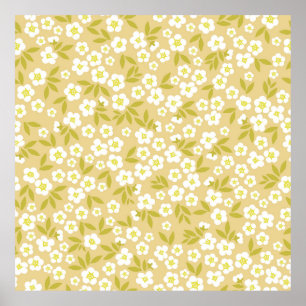 Poster Abstrato de padrão de colheita sem costura. Fluxo 