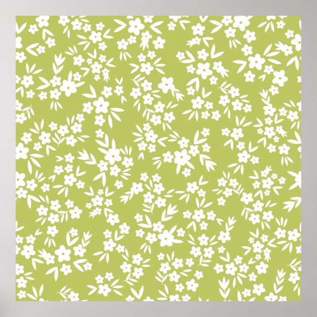 Poster Abstrato de padrão de colheita sem costura. o orna (Frente)