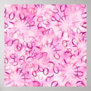 Poster Abstrato de padrão étnico design. Fundo de aquarel