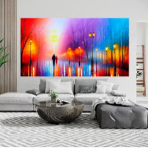 Abstrato de Paris, França, a trabalhar à chuva