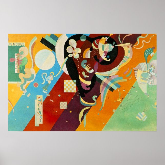 Poster Abstrato de pintura de Canvas Kandinsky (Frente)