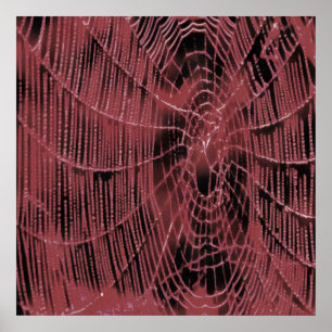 Poster Abstrato De Pintura De Uma Tela Magenta Rosa