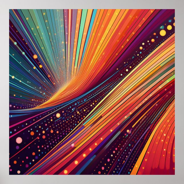 Poster Abstrato de redemoinho (Frente)