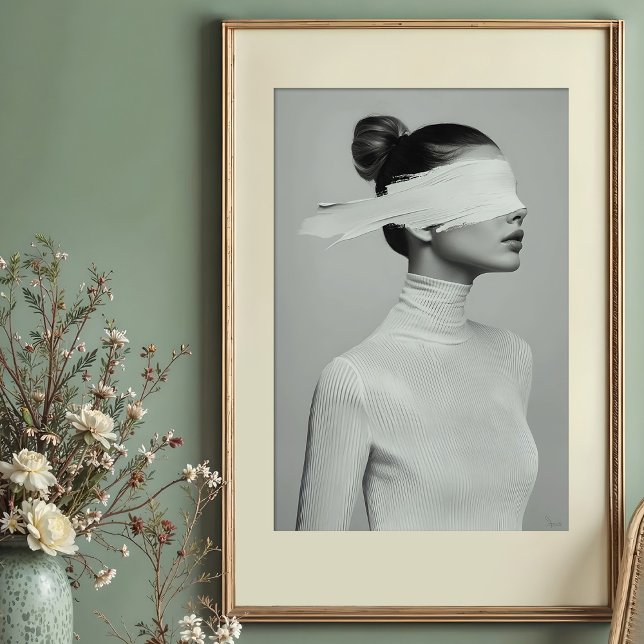 Poster Abstrato de Retrato Minimalista (Criador carregado)