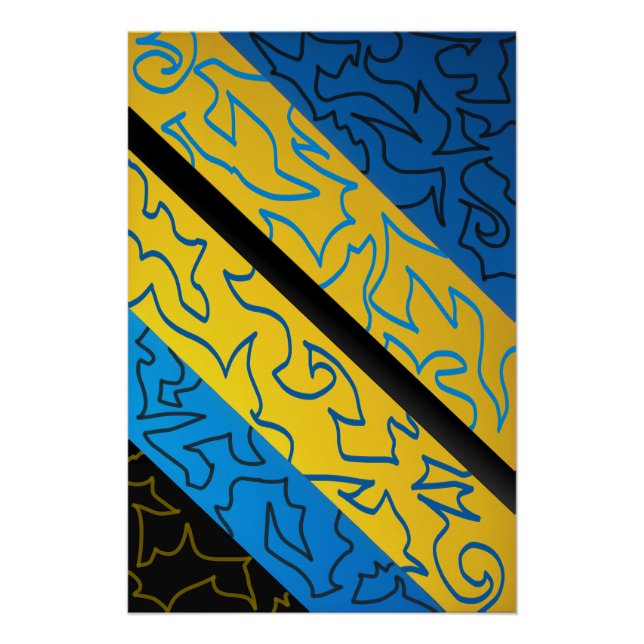 Pôster Abstrato de ritmo vibrante (Frente)