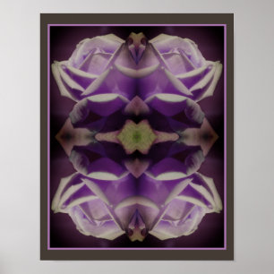 Poster Abstrato de Rosebud Roxo