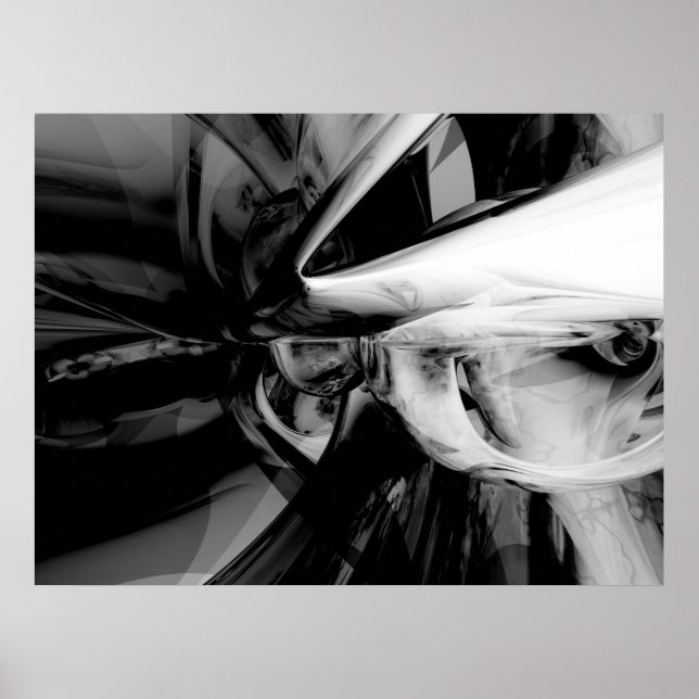 Pôster Abstrato de Sentimentos Negativos (Frente)