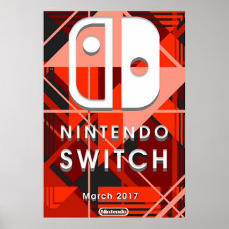 Poster Abstrato de Switch Nintendo
