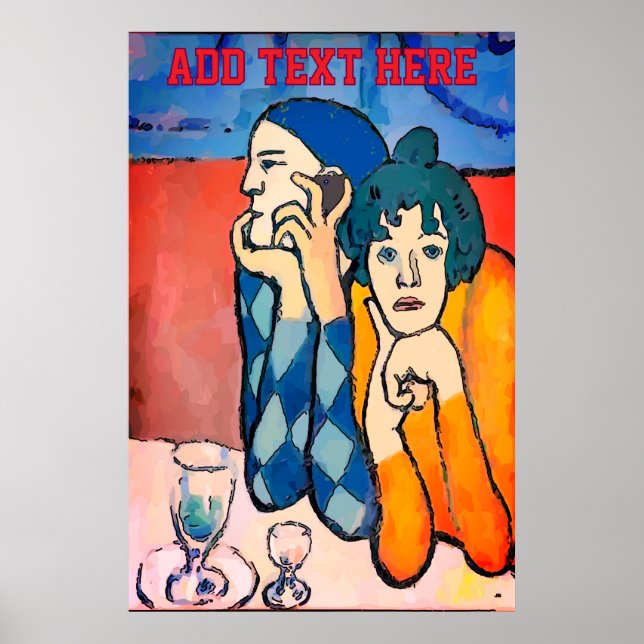 Poster Abstrato de telefone celular, estilo Matisse (Frente)