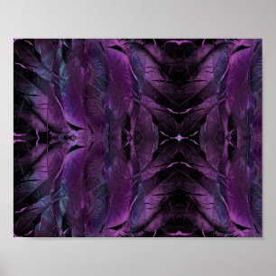 Poster abstrato de textura violeta de pena azul roxo
