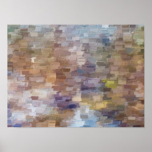 Poster Abstrato de tijolo outono