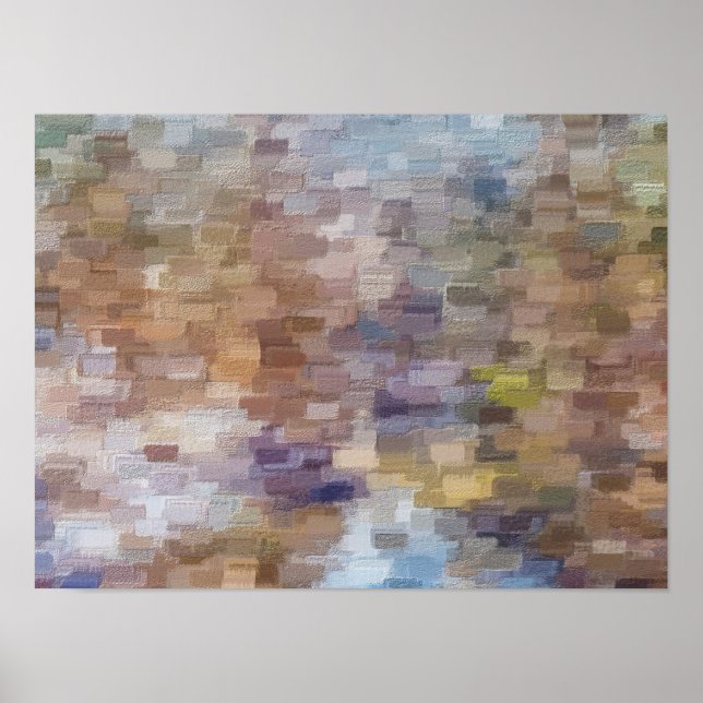 Poster Abstrato de tijolo queda de inverno (Frente)