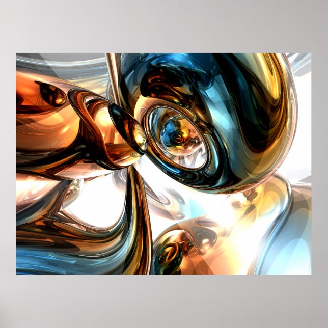 Poster Abstrato de vinho e aguardentes (Frente)