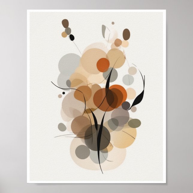 Poster Abstrato de Wall Decor Wall Art Flower (Frente)