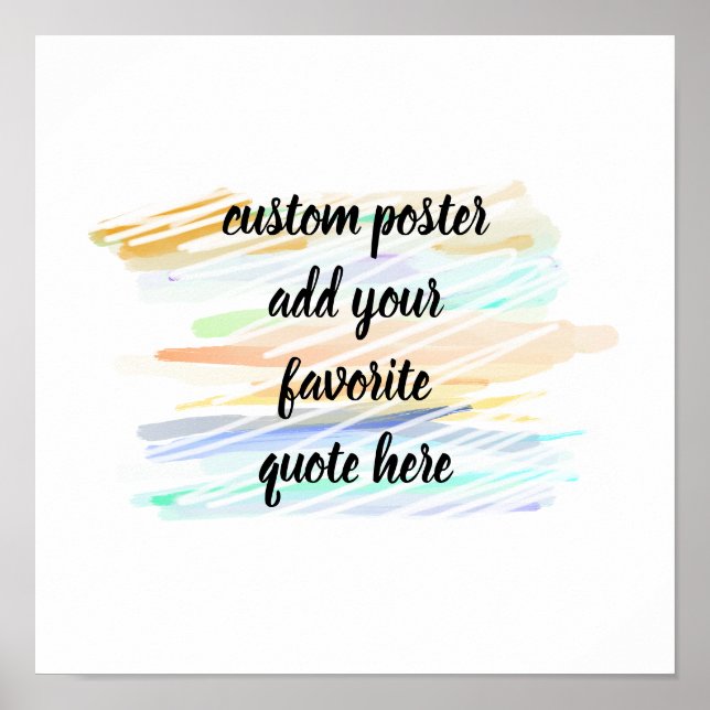 Poster abstrato design de aquarela moderna adicione sua c (Frente)