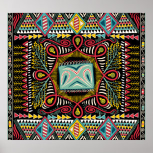Poster Abstrato: design de bolso quadrado.