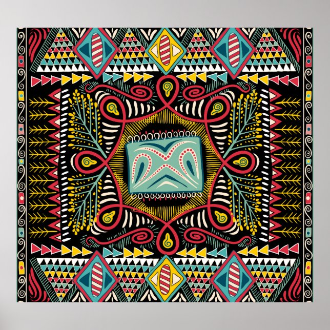 Poster Abstrato: design de bolso quadrado. (Frente)