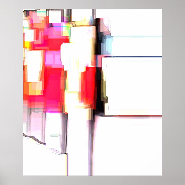 Pôster abstrato digital "Blink" (Frente)