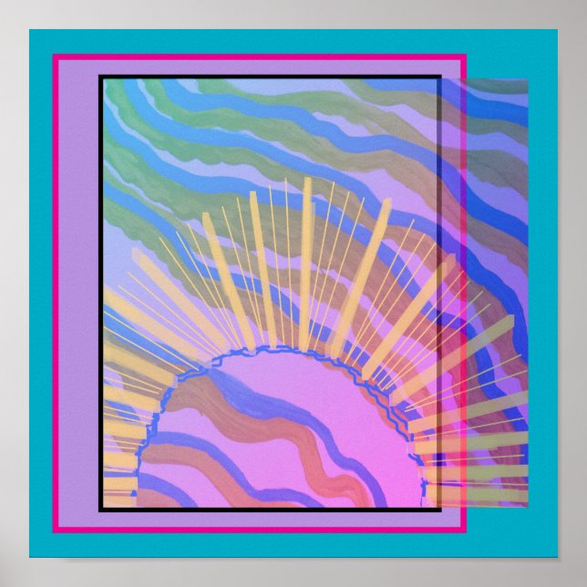 Poster Abstrato dimensional (Frente)