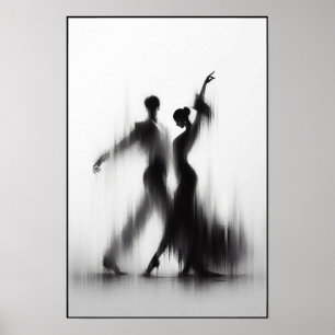 Poster Abstrato do Flamenco Dance Duo