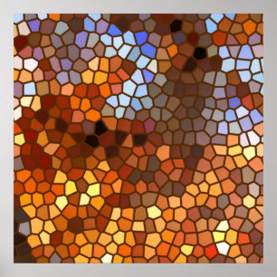Pôster Abstrato do mosaico do outono