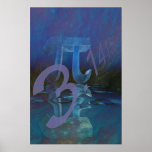 Poster abstrato do Pi