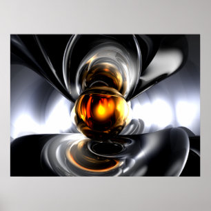 Poster abstrato dos rasgos dourados