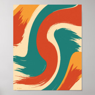 Poster Abstrato Dynamic Flow Modern Trabalho de arte