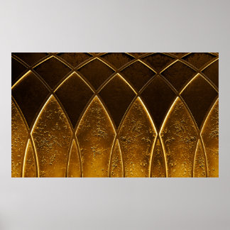 Poster Abstrato elegante art deco geométrico ornamentado