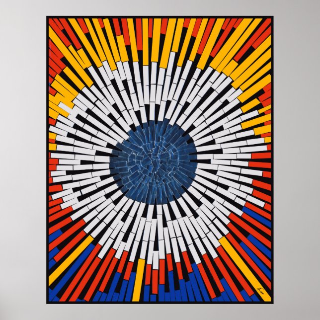 Pôster Abstrato em fita—Starburst (Frente)